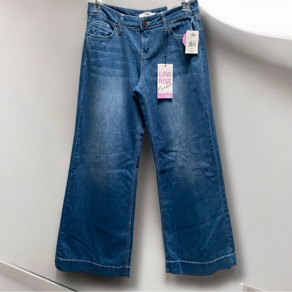 YMI‎ Juniors Low Rise Babe Wide Leg Jean Midnight Blue - Picture 2 of 10